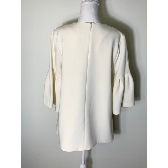 Edit White Bell Sleeve Top Sz L - Picture 4 of 4